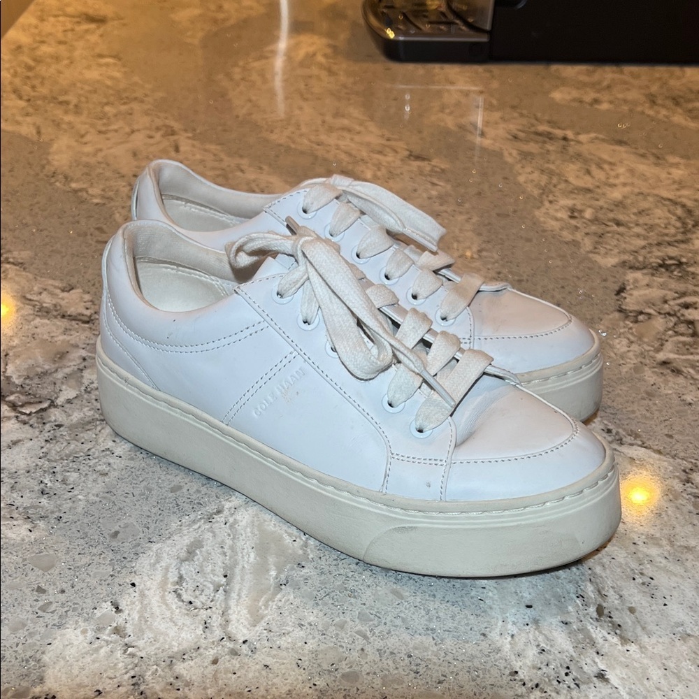 Cole Haan White Leather Sneakers Size 9